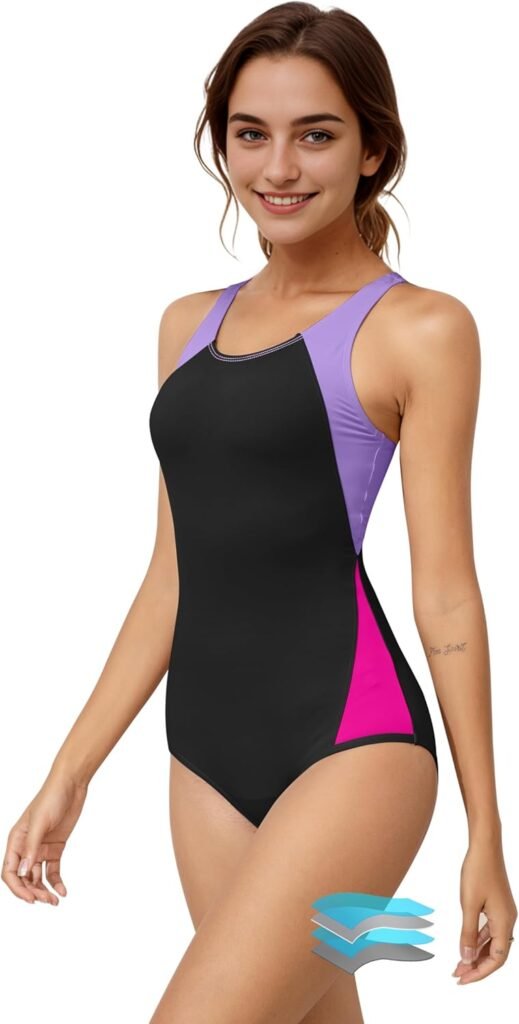 Beautikini Period Swimwear One Piece Women Athletic Period Swimsuit Racerback Training Period Bathing Suits for Teen Girls