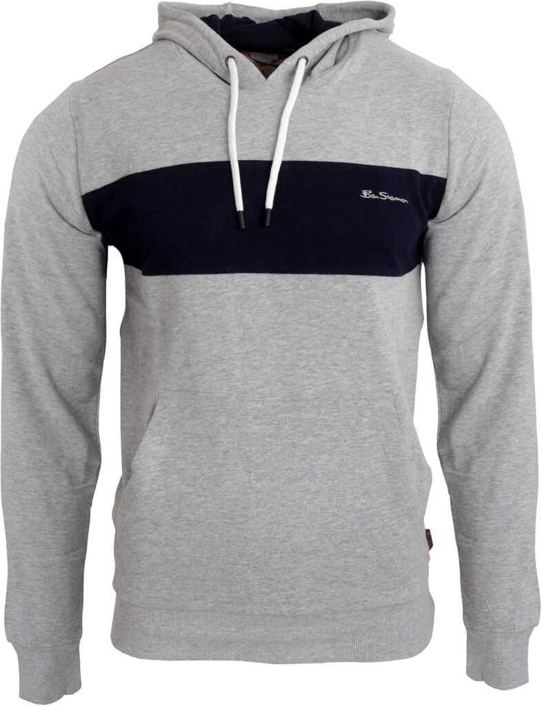 Ben Sherman Mens Stripe Logo Hoodie Ben Sherman Mens Stripe Logo Hoodie