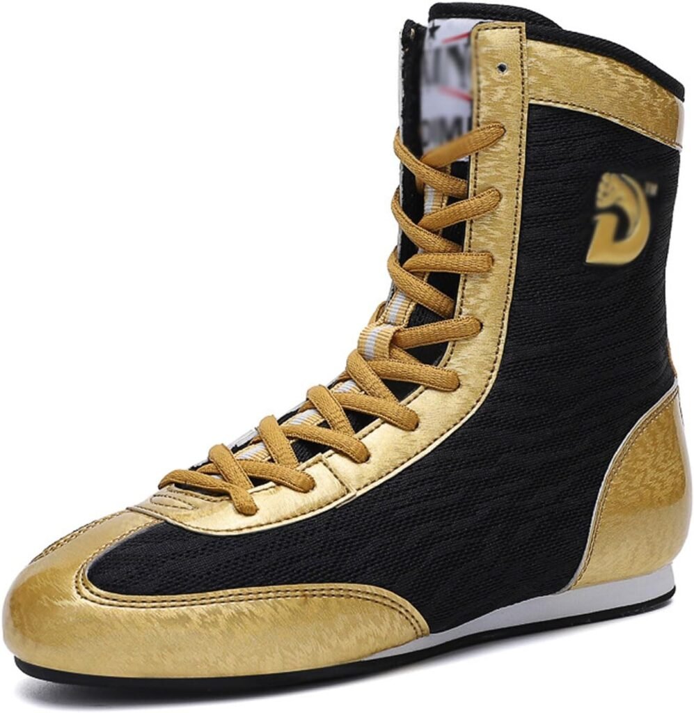 Blissbuilt High Top Wrestling Shoes,Boxing Shoes For Boys And Girls,Teenagers Trainer Shoe,Breathable Non-Slip Lightweight Fashion Sneakers,for Weightlifting