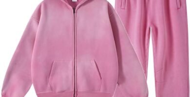 Botong Girl Womens Casual Tracksuit Set Two Piece Fall Winter Outfits Men Fleece Acid Wash Vintage Hoodie Sweatshirt with Pocket Jogger Sweatpants Y2K Sweatsuit