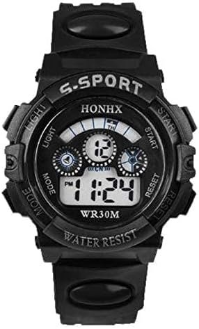 Boy Waterproof Alarm Date Digital Watch Black Quartz Sports Wrist LED Children Kid’s Watch Watches for Boys 8-12