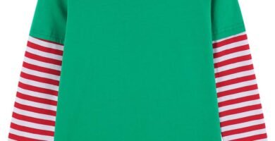 Boys Girls Cotton Long Sleeve Striped T-Shirts Kid Tee Age 4T 5 6 7 8 9 10 11 12 Crew Neckline Shirt Boys Girls Cotton Long Sleeve Striped T-Shirts Kid Tee Age 4T 5 6 7 8 9 10 11 12 Crew Neckline Shirt