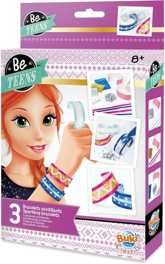 Buki France Be Teens Sparkling Bracelets Jewellery Making Gift Set. Jewellery Making Kit. Customise Bracelets with Accessories & Instructions. Arts & Crafts for Kids. Suitable for Boys & Girls 8+ Buki France Be Teens Sparkling Bracelets Jewellery Making Gift Set. Jewellery Making Kit. Customise Bracelets with Accessories & Instructions. Arts & Crafts for Kids. Suitable for Boys & Girls 8+