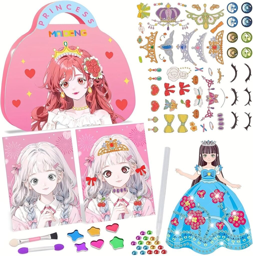 CECOMBINE Make Up Play on Paper DIY Toys, Fashion Designer Kits for Girls Gifts 6 7 8 9 10 11 12 Years, Diamond Painting Art Set, Paper Doll Dress UP Game for Girls CECOMBINE Make Up Play on Paper DIY Toys, Fashion Designer Kits for Girls Gifts 6 7 8 9 10 11 12 Years, Diamond Painting Art Set, Paper Doll Dress UP Game for Girls
