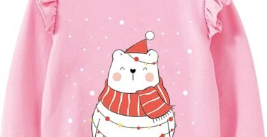 CEWW Kids Girls Christmas Jumper Sweatshirt Xmas Jumpers Toddler Santa Claus Reindeer Tops Baby T-Shirts Long Sleeve Cotton Crew Neck Casual Winter Clothes Age 1-7 Years CEWW Kids Girls Christmas Jumper Sweatshirt Xmas Jumpers Toddler Santa Claus Reindeer Tops Baby T-Shirts Long Sleeve Cotton Crew Neck Casual Winter Clothes Age 1-7 Years