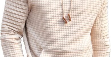 COOFANDY Mens Hoodies Pullover Long Sleeve Waffle Hooded Sweatshirts Drawstring Casual Hoody with Kanga Pocket