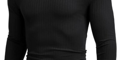 COOFANDY Men’s Jumpers Turtleneck Tops for Men Long Sleeve Ribbed Knitted Jumper Lightweight Basic Sweater