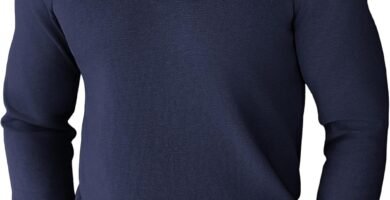 COOFANDY Men’s Polo Neck Jumper 1/2 Zip Sweater Knitted Jumpers Long Sleeve Business Pullover Casual Sweatshirt