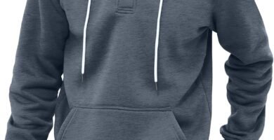 CTU Mens Hoodies Fleece Sweatshirt Plain Hoody Pullover Hooded Button Shirt with Kangaroo Pocket