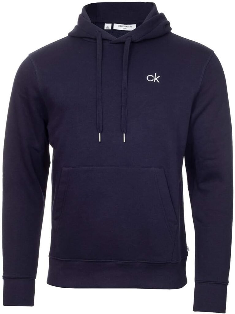 Calvin Klein Mens 2024 Planet Performance Fleece Cotton Eco-Friendly Hoody