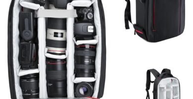 Camera Backpack, Beschoi Waterproof Anti-Shock Camera Bag with Tripod Strap, Large Capacity for for Canon Nikon Sony DSLR Camera, Speedlite Flash, Tripod, Camera Lens, Size 17.3″ x 11″ x 5.5″, Black Camera Backpack, Beschoi Waterproof Anti-Shock Camera Bag with Tripod Strap, Large Capacity for for Canon Nikon Sony DSLR Camera, Speedlite Flash, Tripod, Camera Lens, Size 17.3″ x 11″ x 5.5″, Black