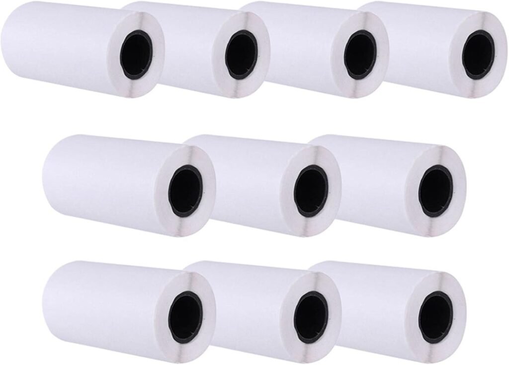 Camera Printing Paper, 10 Rolls Photo Printer Paper for Kids Printer Camera, Children’s Camera Instant Print Rolls, Refill Thermal Paper Roll for Kids Camera(White)