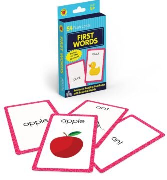 Carson Dellosa First Words Flash Cards for Toddlers 2-4 Years, High Frequency Vocabulary Words and Picture for Preschool and Kindergarten, Sight Word Game for Toddlers Ages 4+ (54 Cards)