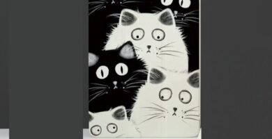 Case For Kindle Paperwhite 2012-2017 (Model No.Ey21 & Dp75Sdi) – Shockproof Lightweight Protective Cover With Auto Sleep/Wake (Not Fit Paperwhite 10Th & 11Th Gen)-Black and white cute cat