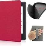 Case for 7″ Kindle Paperwhite with Hand Strap – Ultra Slim PU Leather Smart Cover with Auto Sleep and Wake for Kindle Paperwhite 12th Generation – 2024 release (Red)