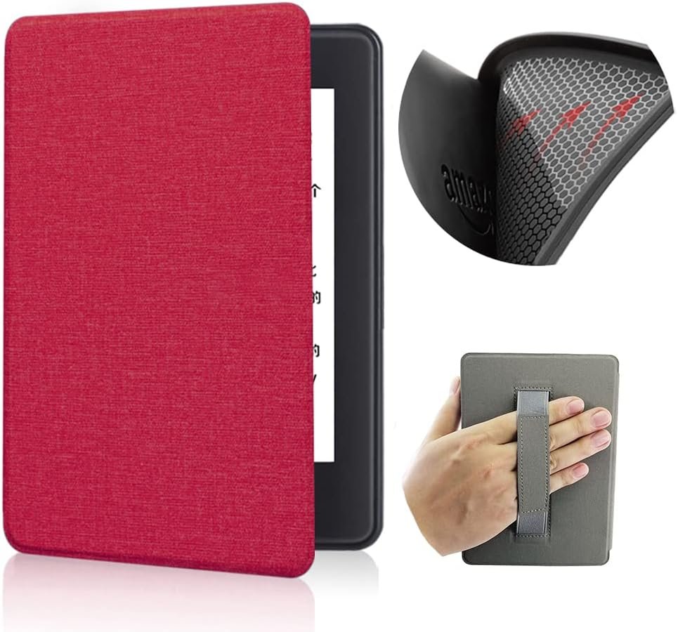 Case for 7″ Kindle Paperwhite with Hand Strap – Ultra Slim PU Leather Smart Cover with Auto Sleep and Wake for Kindle Paperwhite 12th Generation – 2024 release (Red) Case for 7″ Kindle Paperwhite with Hand Strap – Ultra Slim PU Leather Smart Cover with Auto Sleep and Wake for Kindle Paperwhite 12th Generation – 2024 release (Red)