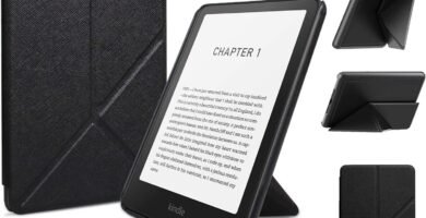 Case for Kindle Paperwhite 12th Gen 2024 and Kindle Colorsoft Signature Edition, Premium Slim PU Leather Foldable Stand Cover with Auto Wake/Sleep, Multi-Viewing Angles (Black)