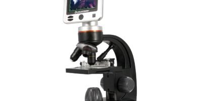 Celestron 44341 Professional 5MP LCD Digital Microscope II, 4x-1600x Magnification, Black/Silver