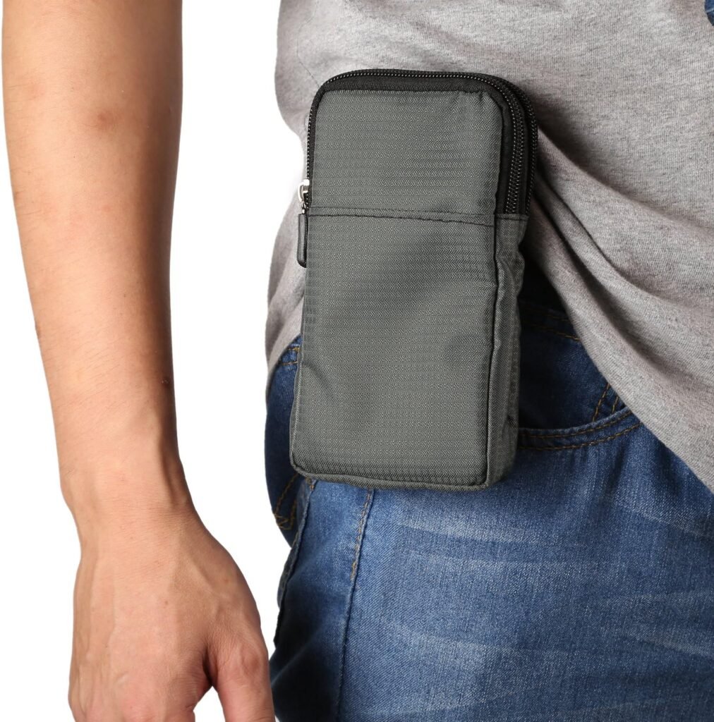 Cell Phone Belt Clip Bag with Zipper, Cell Phone Crossbody Bag Men, Large Capacity Cellphone Waist Wallet Carrying Case Pocket Handbag Purse Holster Belt Clip Holster with Belt Clip Carabiner Hook Cell Phone Belt Clip Bag with Zipper, Cell Phone Crossbody Bag Men, Large Capacity Cellphone Waist Wallet Carrying Case Pocket Handbag Purse Holster Belt Clip Holster with Belt Clip Carabiner Hook
