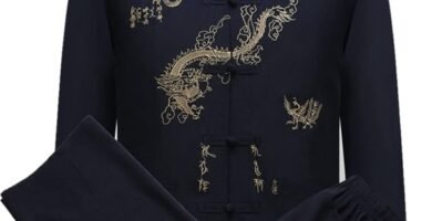 Chinese Clothing Tang Suit – Traditional China Ancient Costume Martial Arts Tangzhuang Kung Fu Long Sleeve/Short Sleeve Jacket Suits Shirt Outfit Uniform for Men