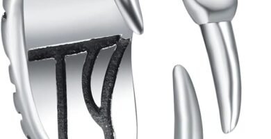 Cloyo Mens Ring Silver Stainless Steel Gothic Punk Biker Rings Vintage Jewellery Size O-Y Cloyo Mens Ring Silver Stainless Steel Gothic Punk Biker Rings Vintage Jewellery Size O-Y