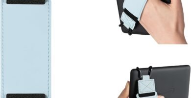 CoBak Secure Hand Strap for Kindle Paperwhite and Tablets – Versatile and Lightweight Finger Grip Holder for 6.8-9″ Kindle/Kobo/Voyaga/Lenovo/Sony E-Book Tablet – High Elasticity, Azure