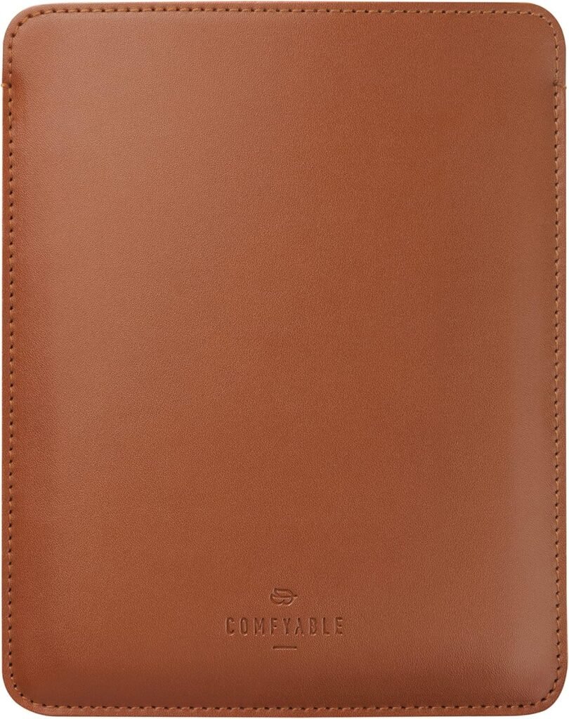 Comfyable E-Reader Sleeve Precisely Compatible for 6.8 Inch Kindle Paperwhite 5 (11th Generation 2021), PU Faux Leather Protective Pouch Case Cover, Brown