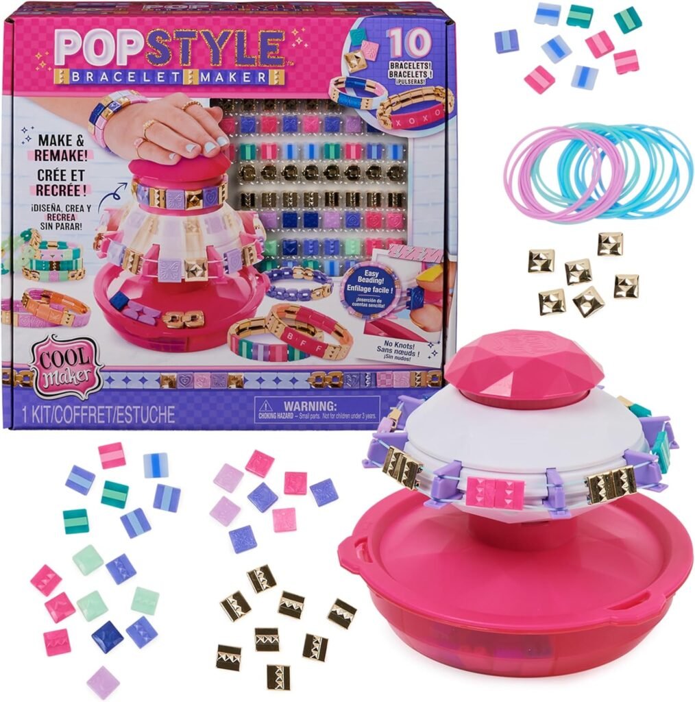 Cool MAKER PopStyle Bracelet Maker, 170 Stylish Beads, 10 Bracelets, Storage, Friendship Bracelet-Making Kit, DIY Arts and Crafts Kids’ Toys for Girls Cool MAKER PopStyle Bracelet Maker, 170 Stylish Beads, 10 Bracelets, Storage, Friendship Bracelet-Making Kit, DIY Arts and Crafts Kids’ Toys for Girls