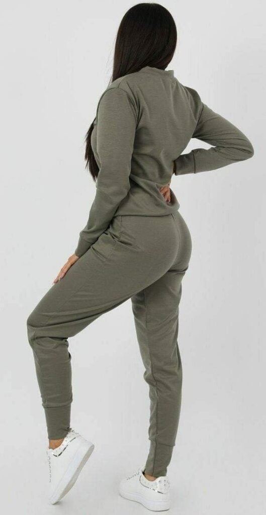Crazy Girls Womens Long Sleeve Loungewear Ladies Two Piece Co ord Set Tracksuit Plus Size Crew Neck Sweatshirt and Drawstring Baggy Jogger Pant