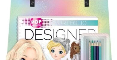 Curious Universe Pop Fashion Tote Bag & Fashion Portfolio with Pencils Curious Universe Pop Fashion Tote Bag & Fashion Portfolio with Pencils