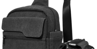 Cwatcun Small Camera Bag Shoulder Camera Bag for Photographer Canvas Water Resistant DSLR Sling Camera Bag Compatible with Nikon Sony Lightweigth Cwatcun Small Camera Bag Shoulder Camera Bag for Photographer Canvas Water Resistant DSLR Sling Camera Bag Compatible with Nikon Sony Lightweigth