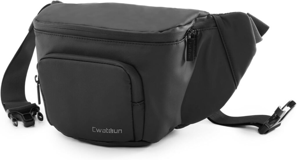 Cwatcun Waterproof Camera Bag Camera Waist Bag for Photographer Small DSLR Sling Camera Bag Compatible with Nikon Sony Lightweigth(Small,Black) Cwatcun Waterproof Camera Bag Camera Waist Bag for Photographer Small DSLR Sling Camera Bag Compatible with Nikon Sony Lightweigth(Small,Black)