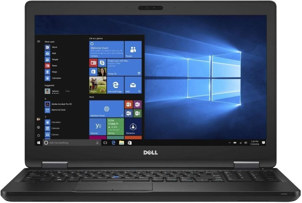 DELL Latitude 5580 15.6″ HD Laptop (6th gen Intel Core i5 6300U , 256 GB SSD, 8 GB DDR4 RAM,Win 10 Pro) ,Black,KY58D (Refurbished)