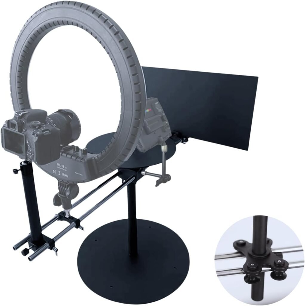 DFCINE 360 Photo Booth with Slider, Video Camera Rig Rotating Platform with Dolly Wheel for Product Commercial Photography, 360 Booth for Slow Motion, Bullet-time, and Slider Effects (V360S)