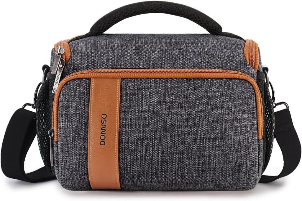 DOMISO Camera Bag Case Waterproof Anti-Shock Shoulder Bag for SLR DSLR, Grey DOMISO Camera Bag Case Waterproof Anti-Shock Shoulder Bag for SLR DSLR, Grey