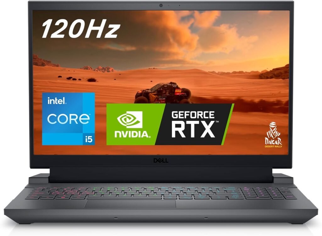Dell G15 5530 15.6″ FHD 120Hz Gaming Laptop, Intel Core i5-13450HX, NVIDIA GeForce RTX 3050 6GB, 16GB RAM, 512GB SSD, Windows 11 Home, English-UK Backlit Keyboard, Dark Shadow Grey