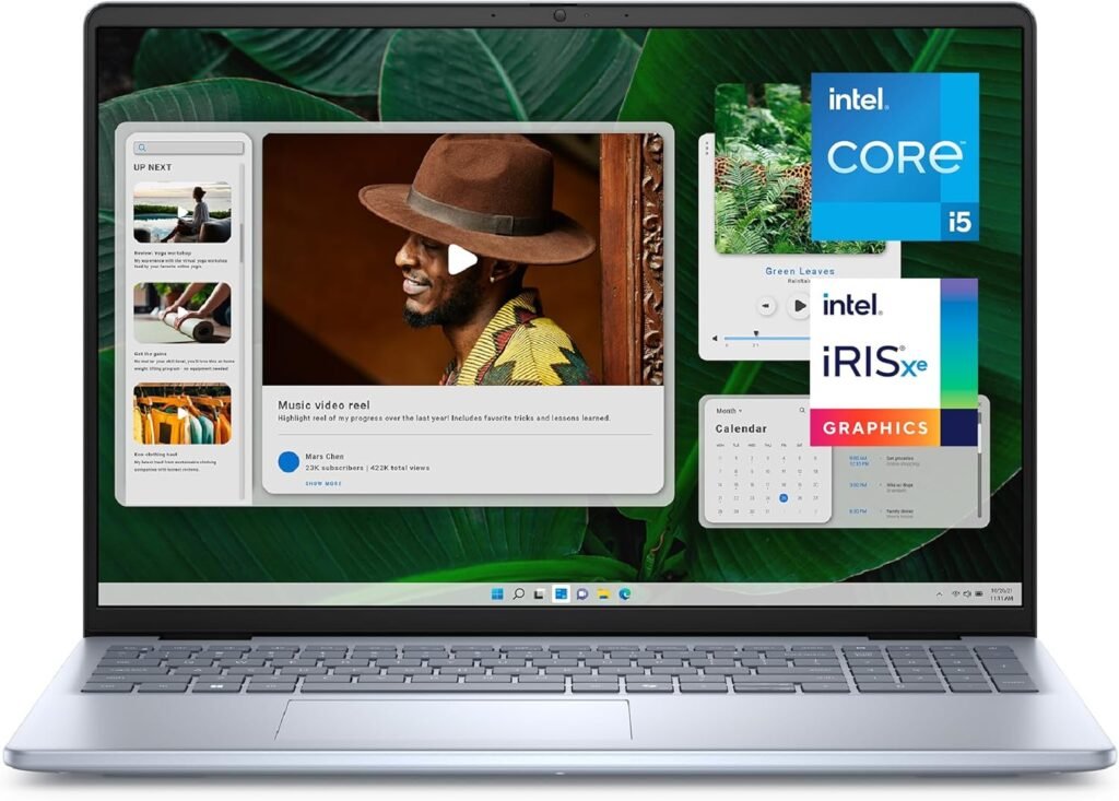 Dell Inspiron 16 (5640) – 16-inch FHD+ (1920 x 1200) 60Hz Display, Intel Core i5-1334U, 16GB RAM, 512GB SSD, Intel Iris Xe Graphics, Windows 11 Home, Fingerprint Reader, Backlit UK Keyboard, Ice Blue