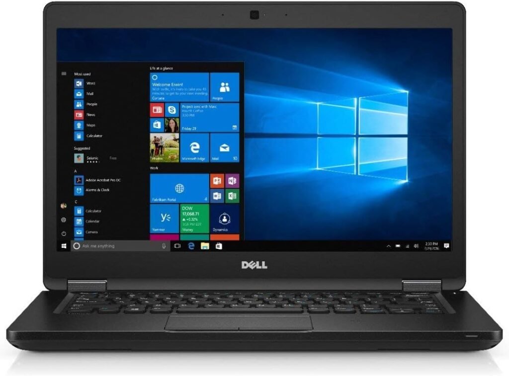 Dell Latitude 5480 14-Inch Laptop – (Black) (Intel Core i5-7200U 2.5 GHz, 8 GB RAM, 256 GB SSD, Windows 10 Pro) (Renewed)