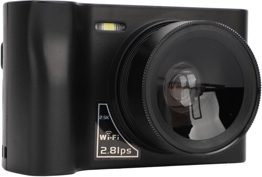 Digital Camera, WIFI Digital Camera 2.5K 24MP 2.88inch Screen MP3 Travel Games (Black)