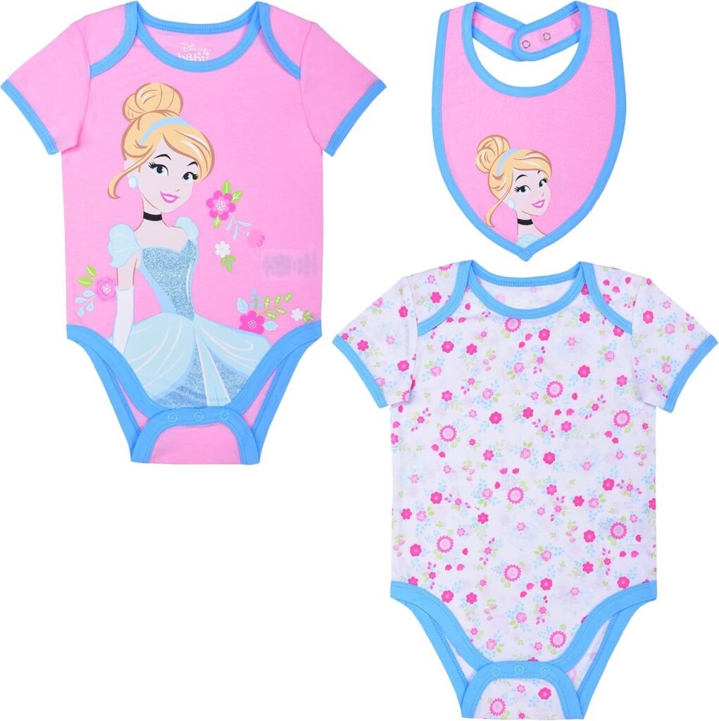 Disney Baby Girl’s Minnie, Pooh or Cinderella 2-Pack Bodysuit with Bib Disney Baby Girl’s Minnie, Pooh or Cinderella 2-Pack Bodysuit with Bib