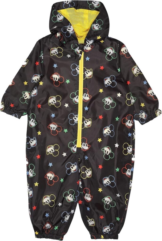 Disney Mickey Mouse Face AOP Puddle Suit, Baby Boys, Black, Official Merchandise Disney Mickey Mouse Face AOP Puddle Suit, Baby Boys, Black, Official Merchandise