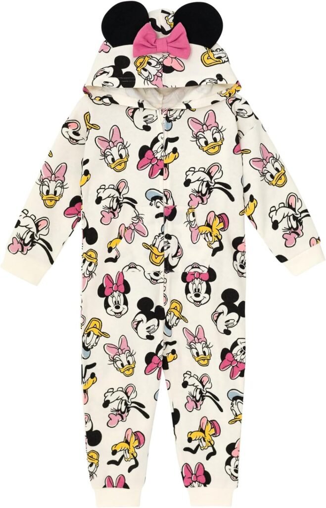 Disney Mickey Mouse Goofy Donald Duck Daisy Duck Baby to Toddler Zipper Fleece Jumpsuit