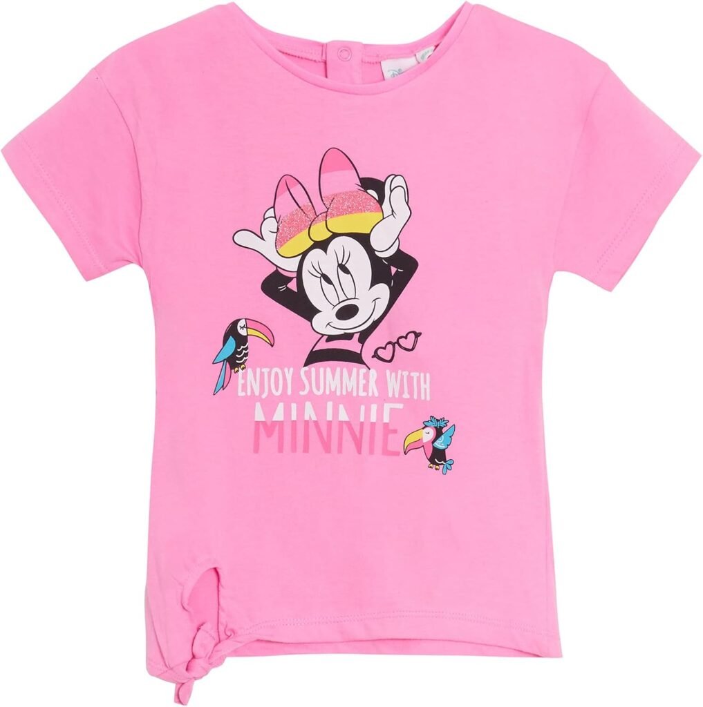 Disney Minnie Mouse Baby Girls’ Short Sleeve T-Shirt, Kids Top, Infants Cotton Summer Tee Disney Minnie Mouse Baby Girls’ Short Sleeve T-Shirt, Kids Top, Infants Cotton Summer Tee