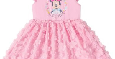 Disney Minnie Mouse Girls Dress Toddler Girl Sundress Kids Birthday Party Dresses 3-10 Years