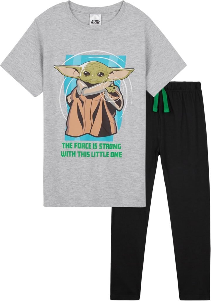 Disney The Mandalorian Boys Pyjamas Lounge Wear T-Shirt Bottoms Teenagers Kids PJs 7-14 Years Baby Yoda Gifts for Boys