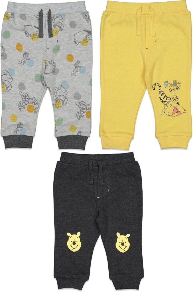 Disney Winnie-The-Pooh Baby Boys Drawstring 3 Pack Pants