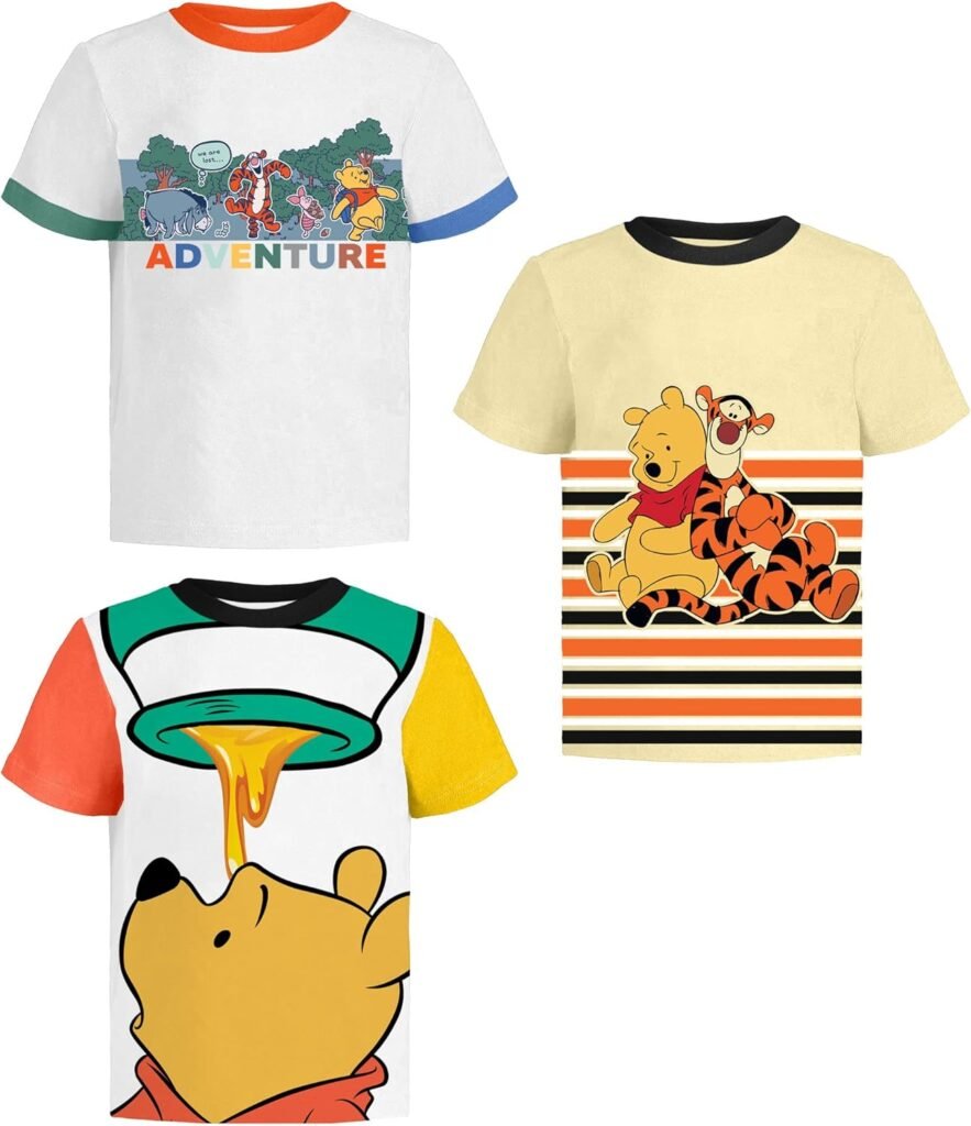 Disney Winnie The Pooh Shirt for Kids (Boys & Girls Clothes) Graphic Tshirt 2T, 3T, 4T, 5T, 6T Toddler & Up