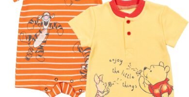 Disney Winnie The Pooh Tigger Baby Boys 2 Pack Romper Orange/Yellow
