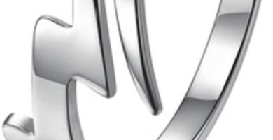 Double Lightning Bolt Wrap Open Ring for Men Boys Women Teen Girls Stainless Steel Fashion Punk Personalized Unique Adjustable Statement Engagement Finger Rings Jewelry Gifts for BFF Birthday Son Double Lightning Bolt Wrap Open Ring for Men Boys Women Teen Girls Stainless Steel Fashion Punk Personalized Unique Adjustable Statement Engagement Finger Rings Jewelry Gifts for BFF Birthday Son