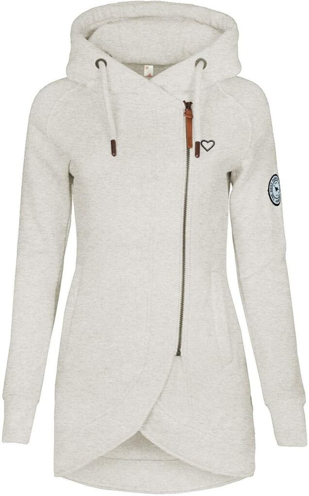 ELFIN Women’s Long Sleeve Zipper Hoodies Sweatshirt Jumper Jacket Coat Outwear Pullover Hoody ELFIN Women’s Long Sleeve Zipper Hoodies Sweatshirt Jumper Jacket Coat Outwear Pullover Hoody